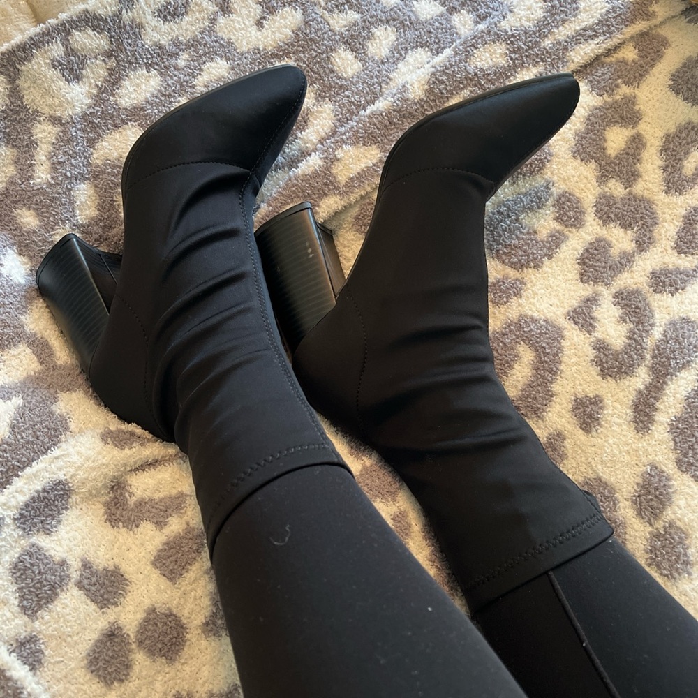 Women's Black Sock Booties